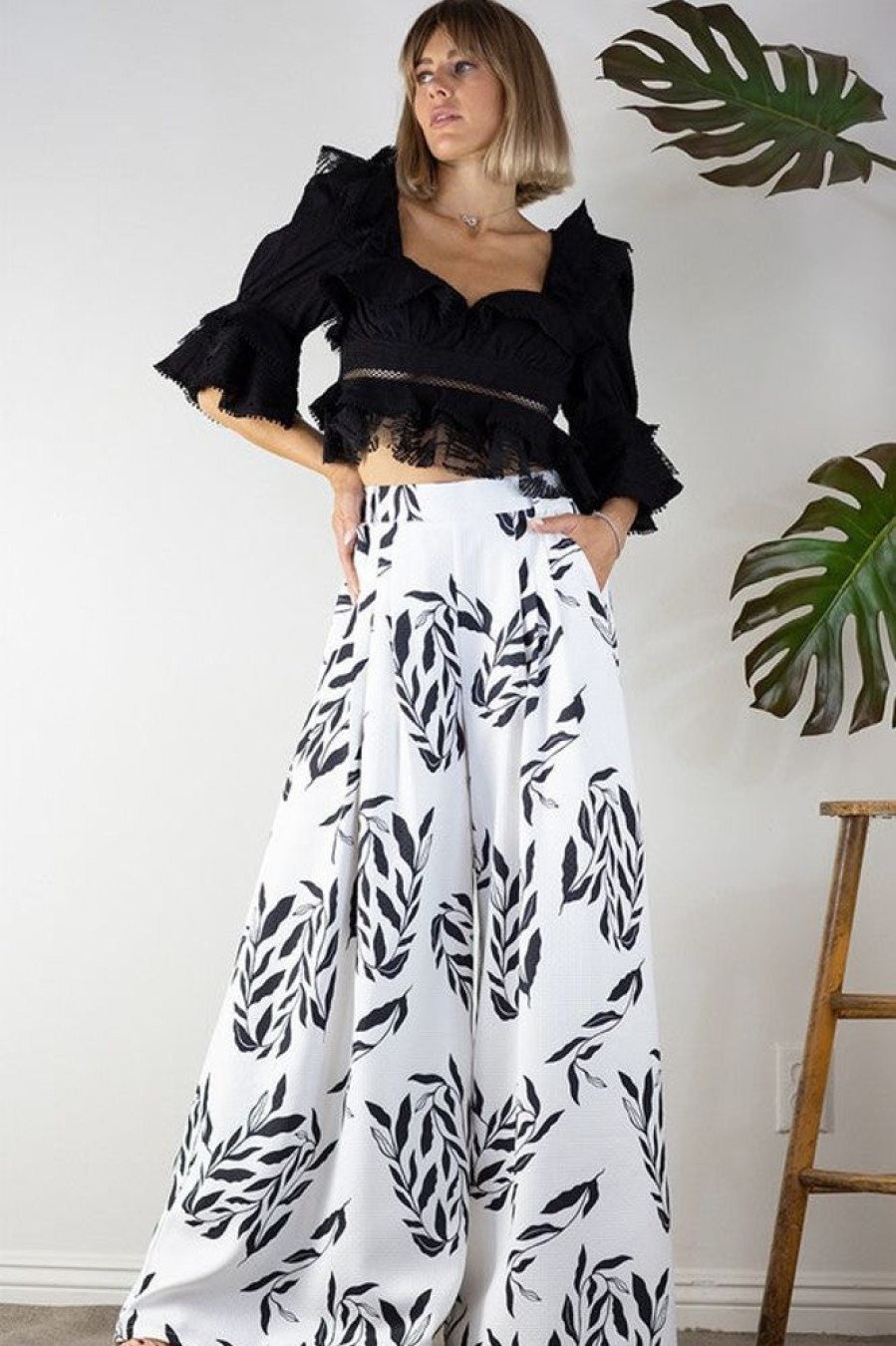 Clothing Mulla Sandra Palazzo Pants White