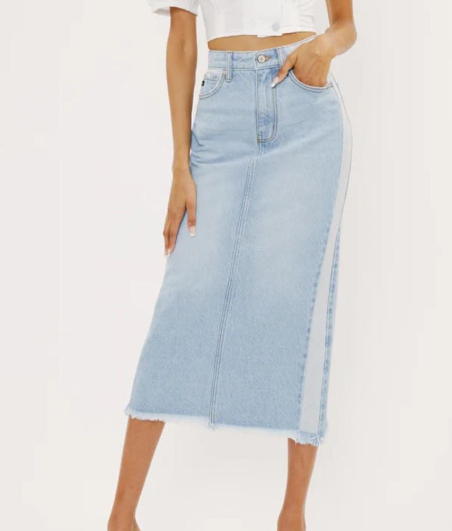 Clothing KanCan Madrid Denim Skirt Light