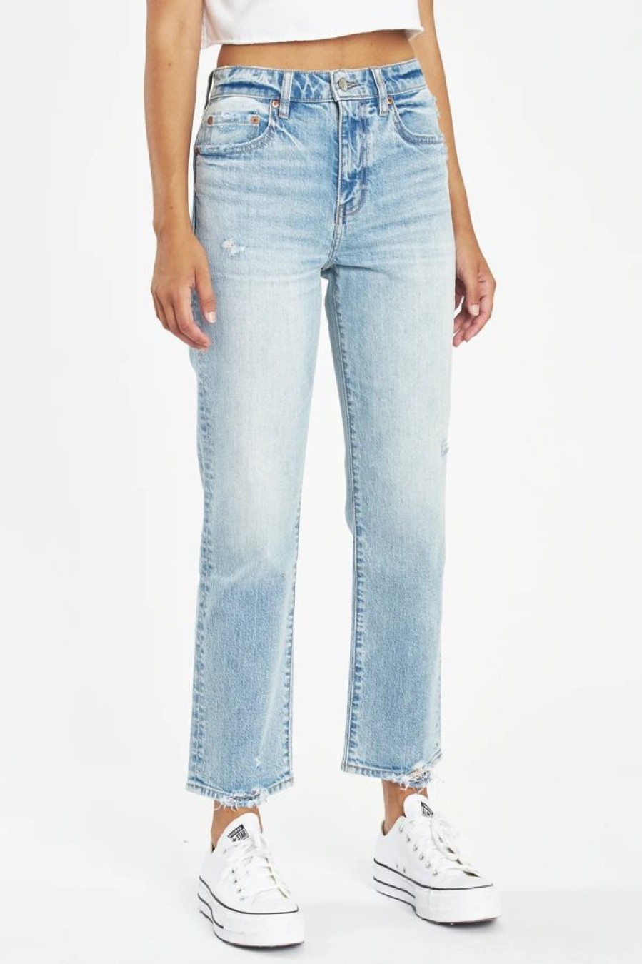 Clothing Daze Daze Straight Up Hr Jeans Light Wash