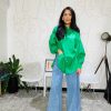 Clothing Apricot Inc Coco Oversized Shirt Green