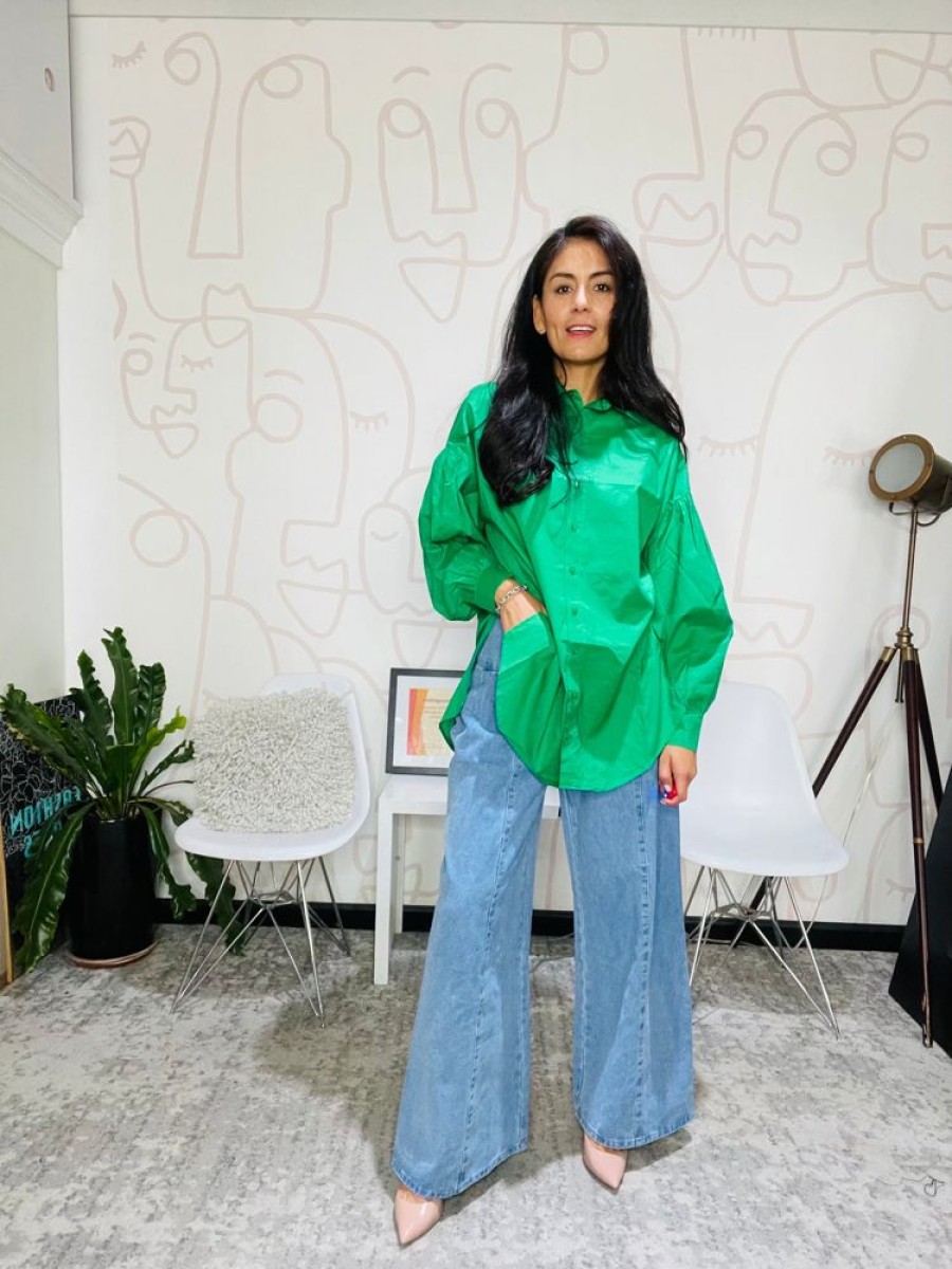 Clothing Apricot Inc Coco Oversized Shirt Green