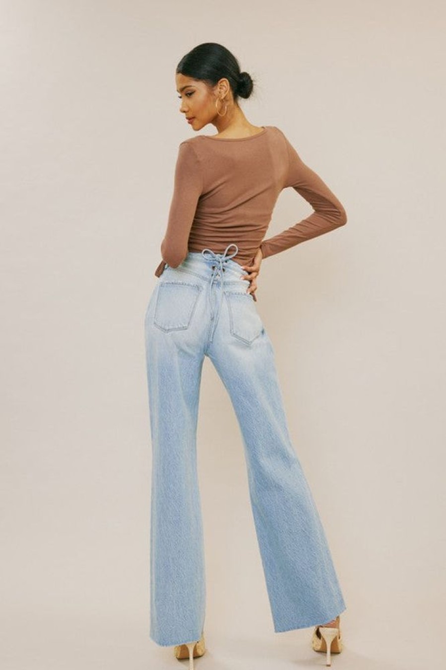 Clothing KanCan 90'S Flare Jeans Light Blue