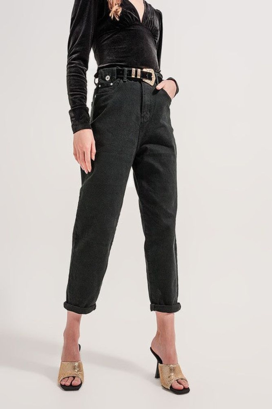 Clothing Q2 Pocket Jeans Black