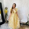 Clothing Ensaison Kelly Jacquard Dress Yellow