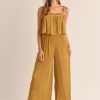 Clothing Mable Victoria Pleated Jumpsuit Mustard