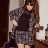 Clothing Lucy Paris Lucy Paris -Iman Plaid Mini Skirt- Black Plaid