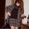 Clothing Lucy Paris Lucy Paris -Iman Plaid Mini Skirt- Black Plaid