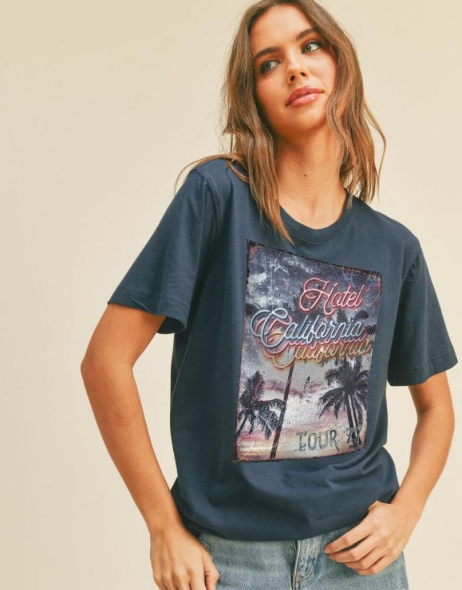 Clothing HonesTee Hotel California Tee Navy