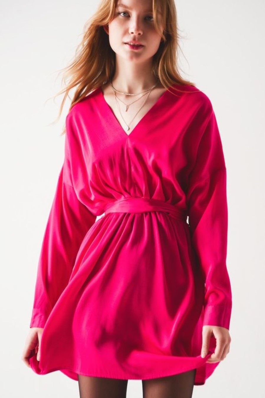 Clothing Q2 Eunice Dress Fuchsia