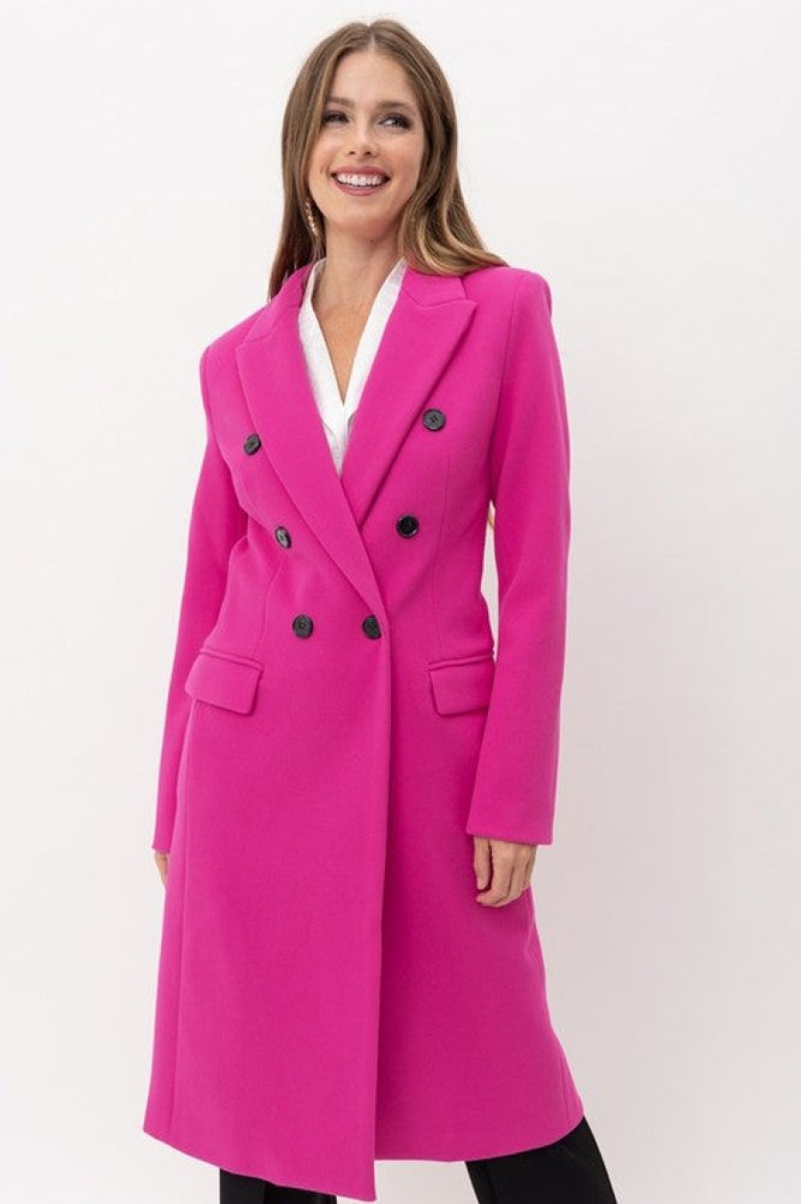 Clothing Tea & Cup Roma Double Breasted Coat