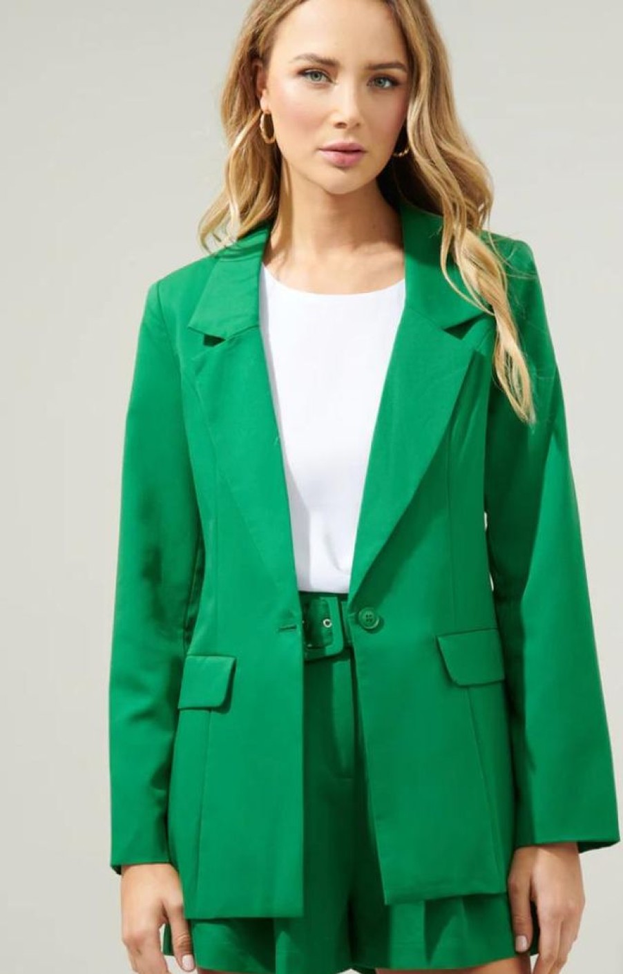 Clothing Sugar Lips Power Moves Blazer Green