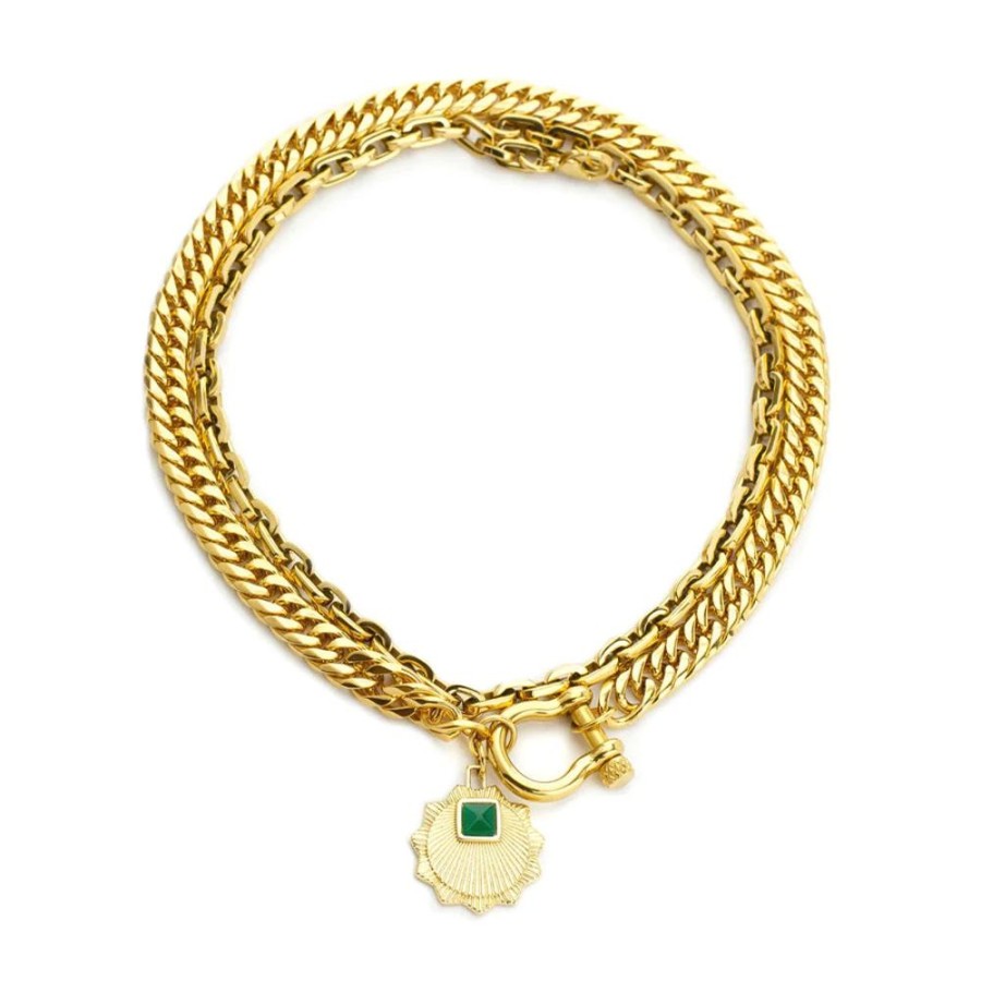 Accessories Artizan Joyeria Artizan -Emerald Herradura- Gold/Silver