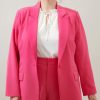 Clothing Sugar Lips Angela Plus Blazer Fuchsia