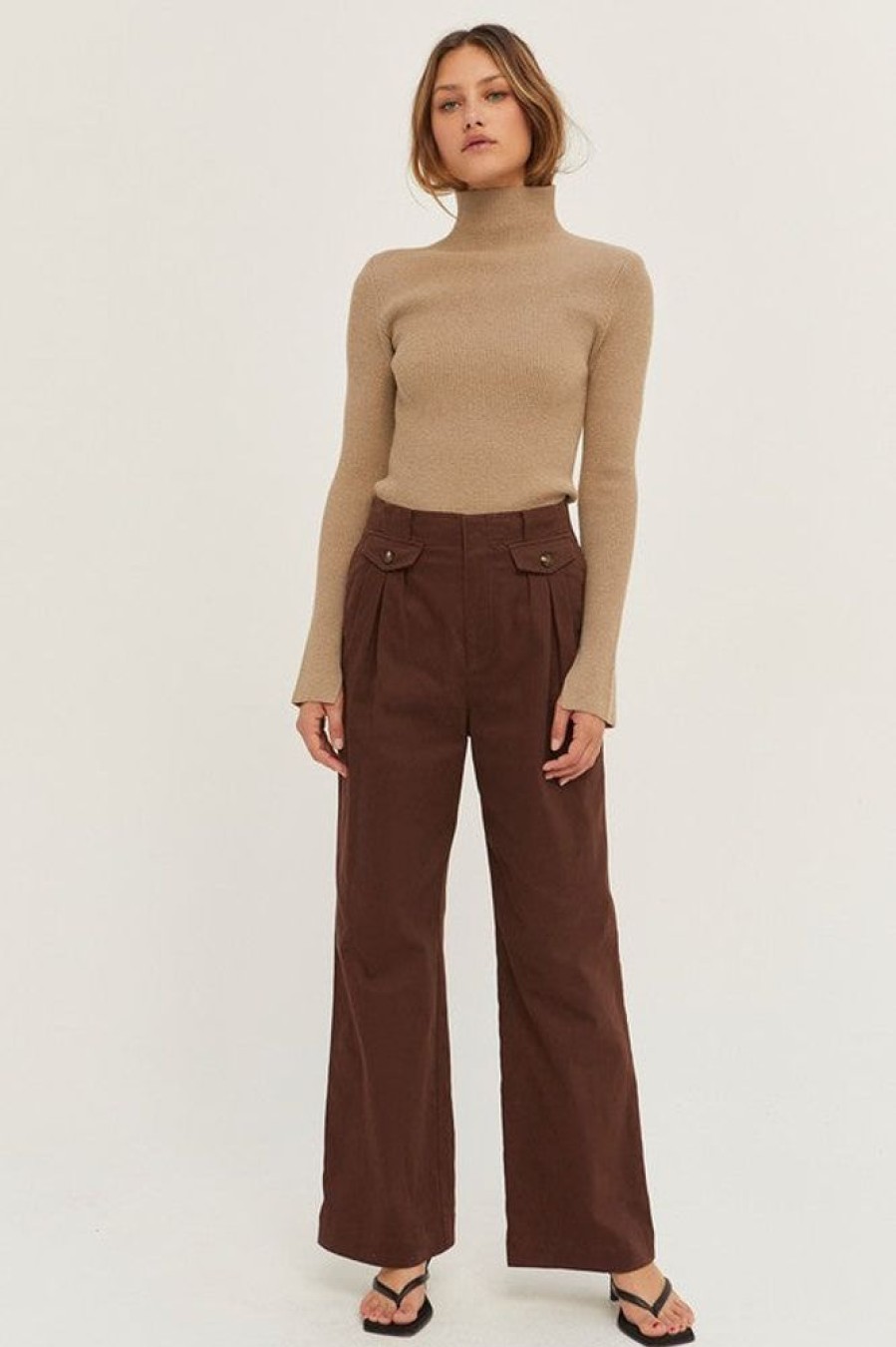 Clothing Crescent Oriane Demin Pants Choco