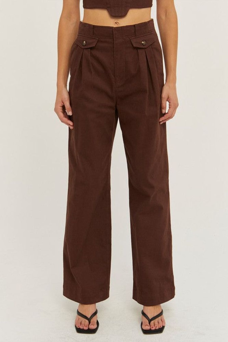 Clothing Crescent Oriane Demin Pants Choco