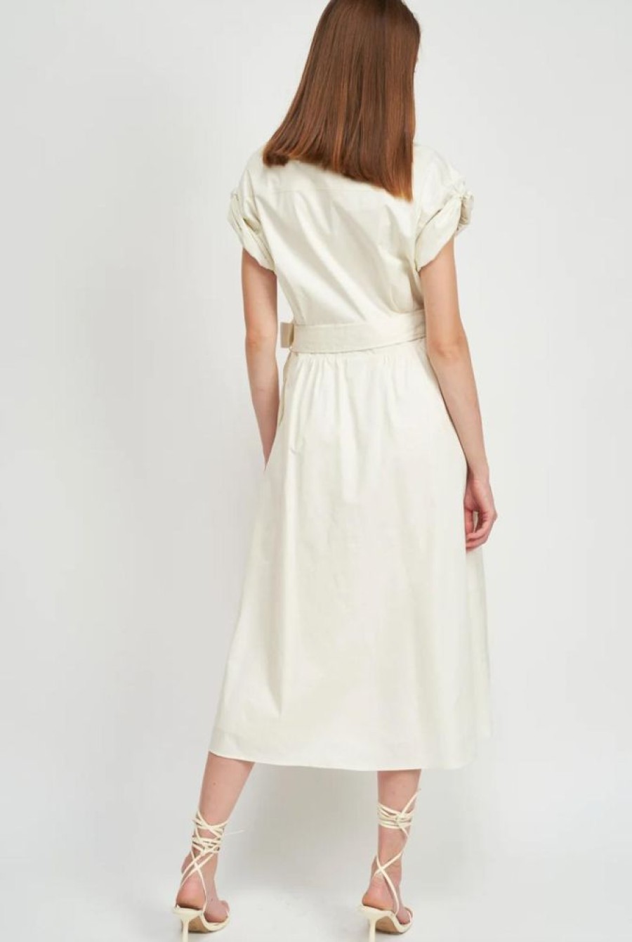 Clothing Ensaison Zoya Midi Shirtdress Cream