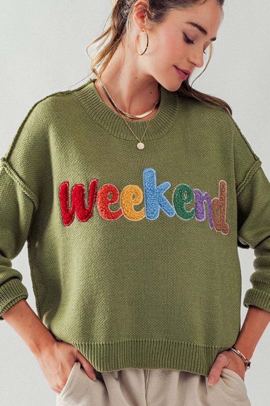 Clothing Trend Notes The Weekender Sweater Olive