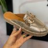 Shoes 42 Gold 42 Anri Loafer Mules- Gold