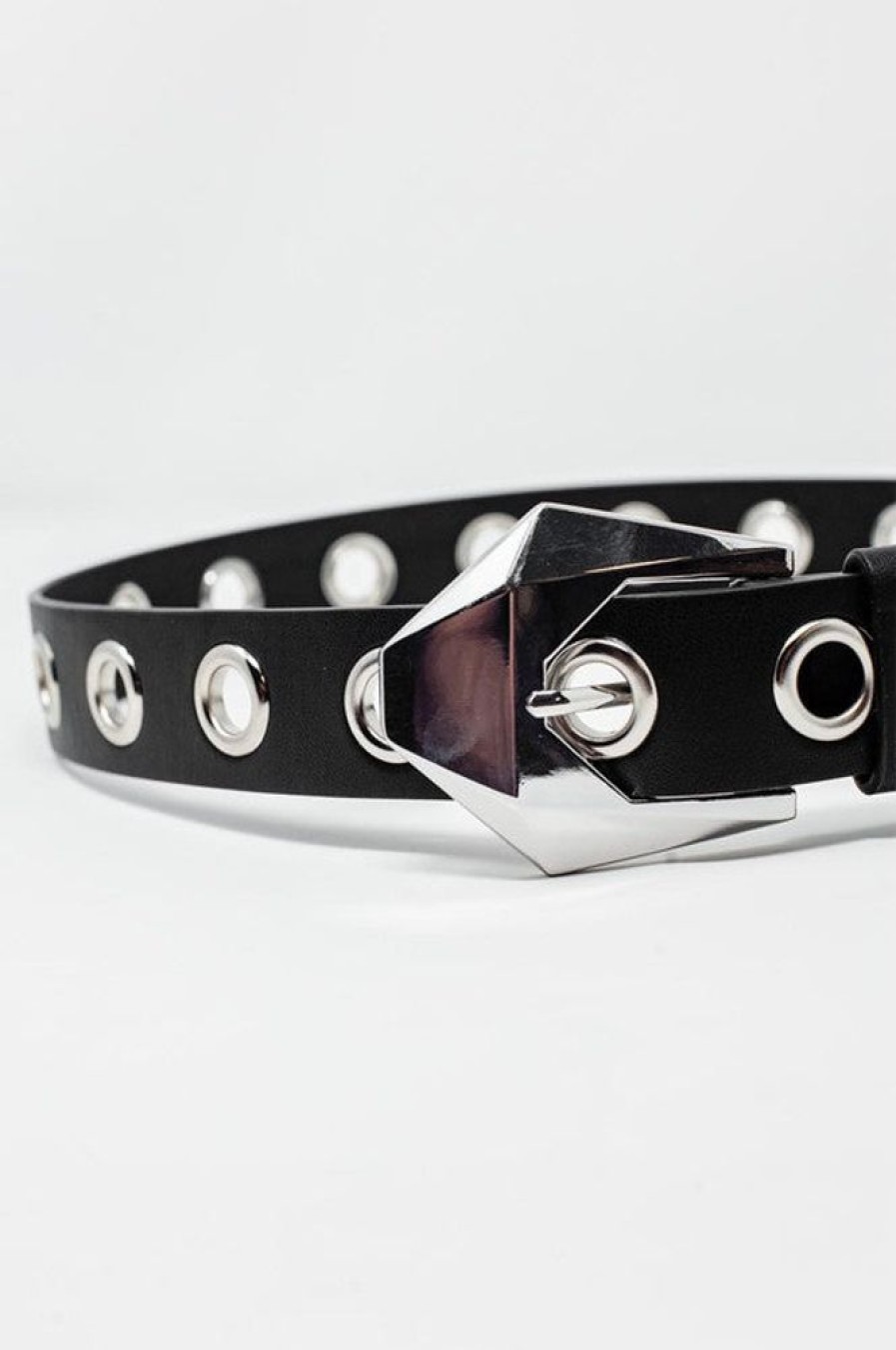 Accessories Q2 Dolce Studded Belt Black