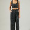 Clothing Sugar Lips Adriella Tweed Pants Black Tweed