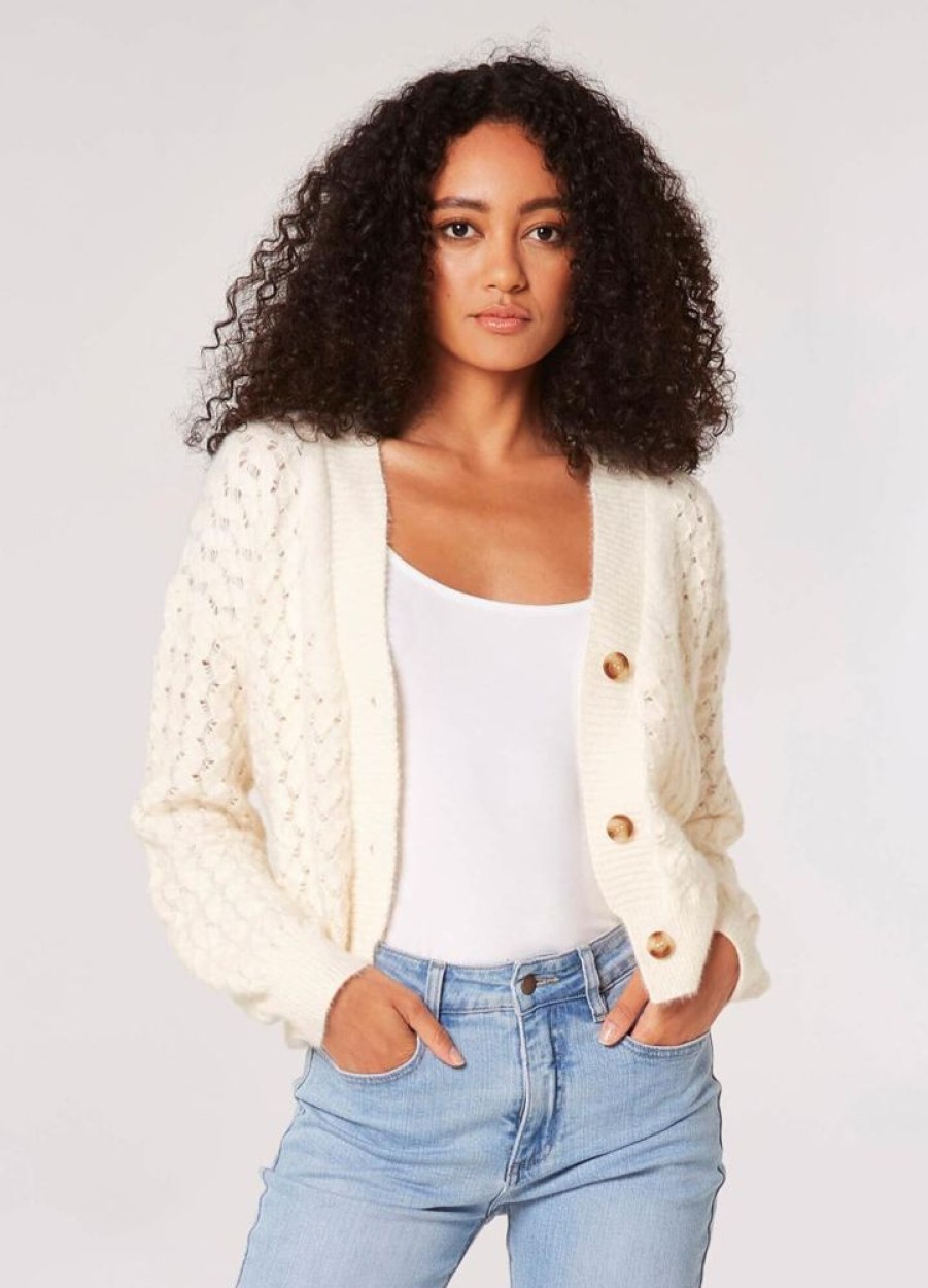 Clothing Apricot Inc Samantha Cardigan Cream