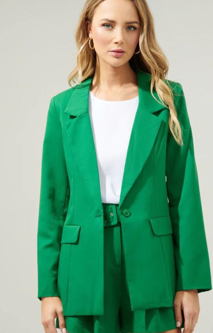 Clothing Sugar Lips Power Moves Blazer Green