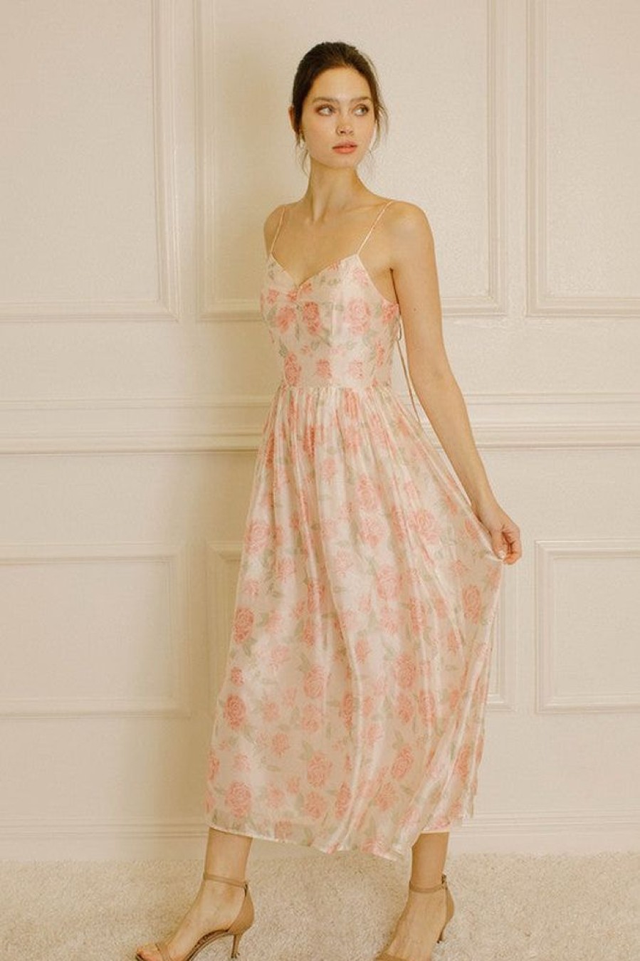 Clothing Storia Kamilah Garden Dress Blush