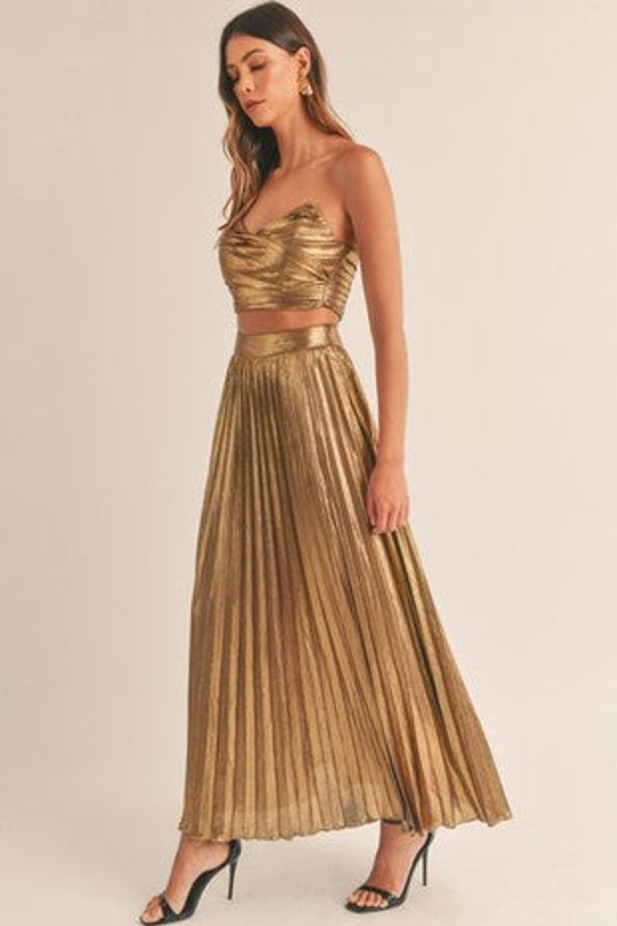 Clothing Mable Natalia Metallic Set Gold